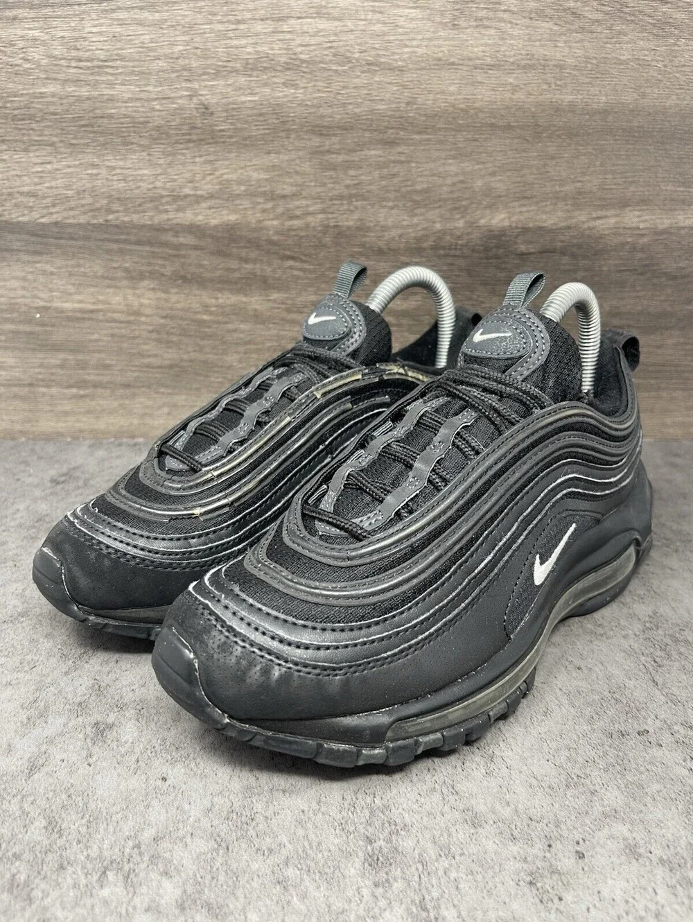 Nike Air Max 97 Black Sneakers Kids Size 4.5Y GS Athletic Running Trainer